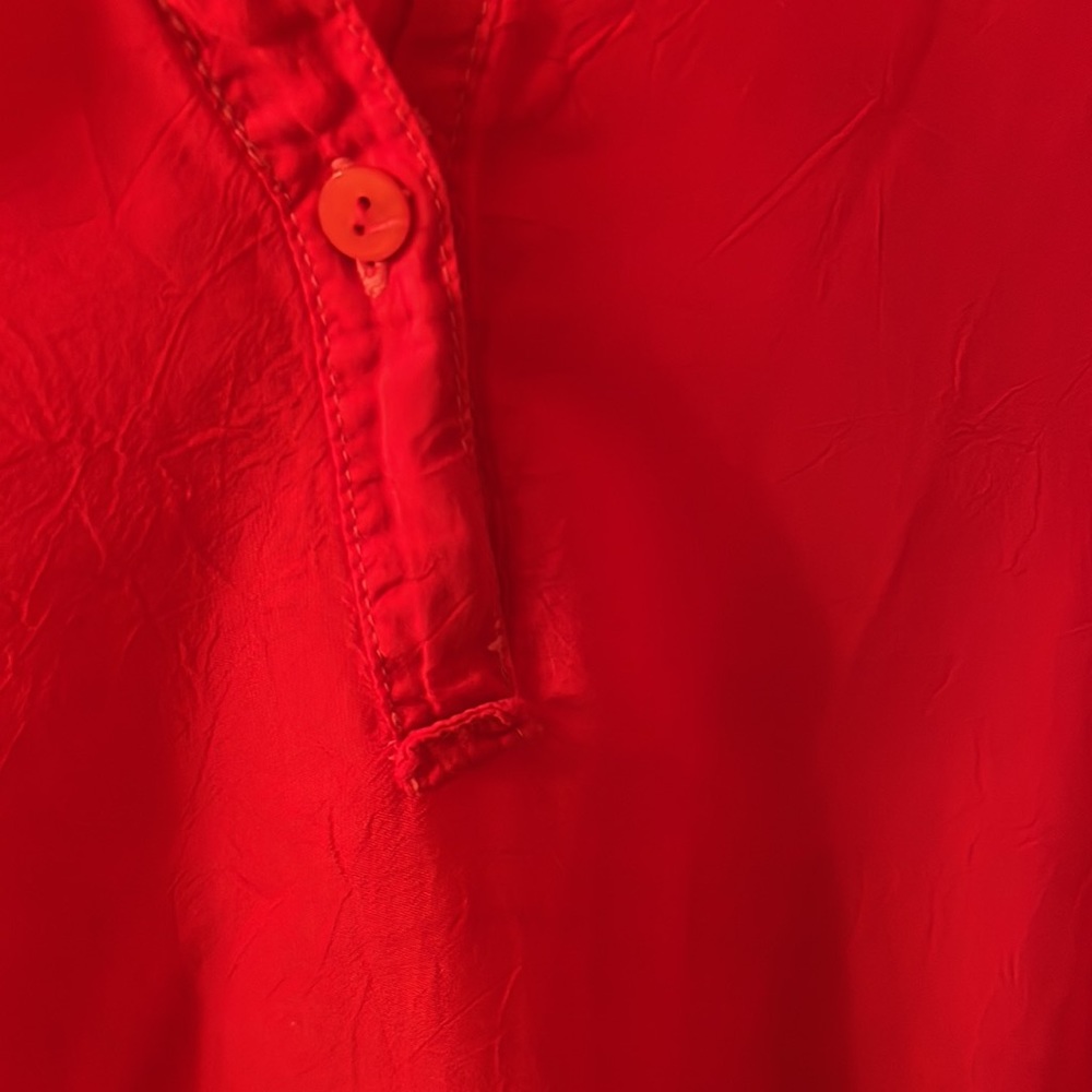Johnny Was Coral Red Blouse SZ XL - Picture 10 of 12